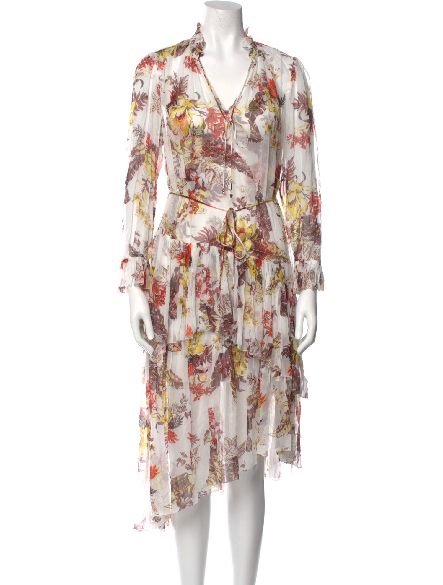 Zimmermann Floral Print Midi Length Dress